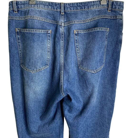 A.L.C. Jeans Abbott 11 High Rise Women's Relaxed Straight Leg Denim Blue Size 14 - Picture 9 of 13